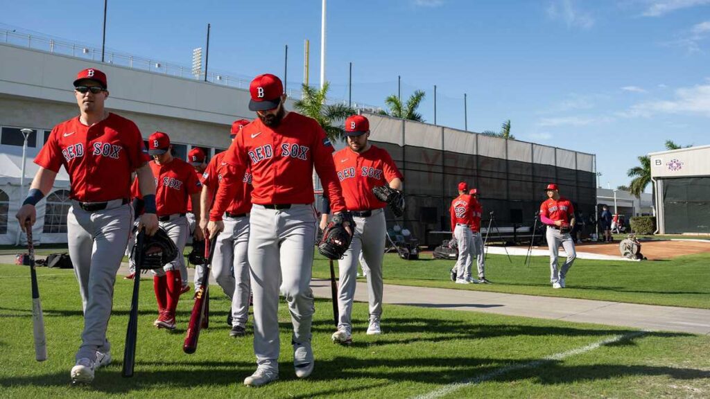 boston red sox 2024 spring training first workout for pitchers and catchers 65cd7a5c2b49e