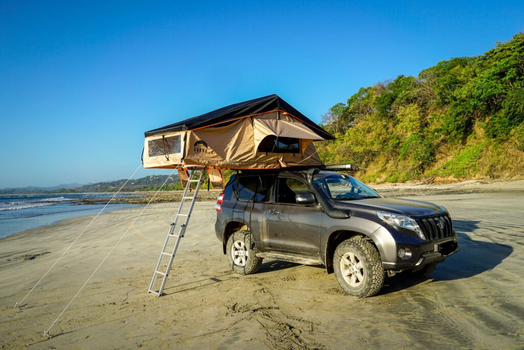 guana equipment roof top tent beach