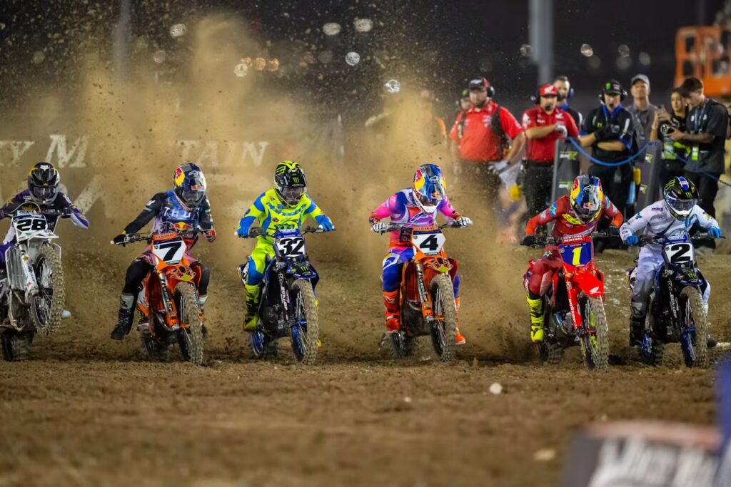 Ultimate Guide to the 2025 AMA Supercross Championship: Tickets and More 4 295615 startsalignmediasmx24lasvegas022 1